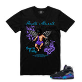 MUERTE MT - Purp Shaded MM Tattoo AS5001 BLACK TEE